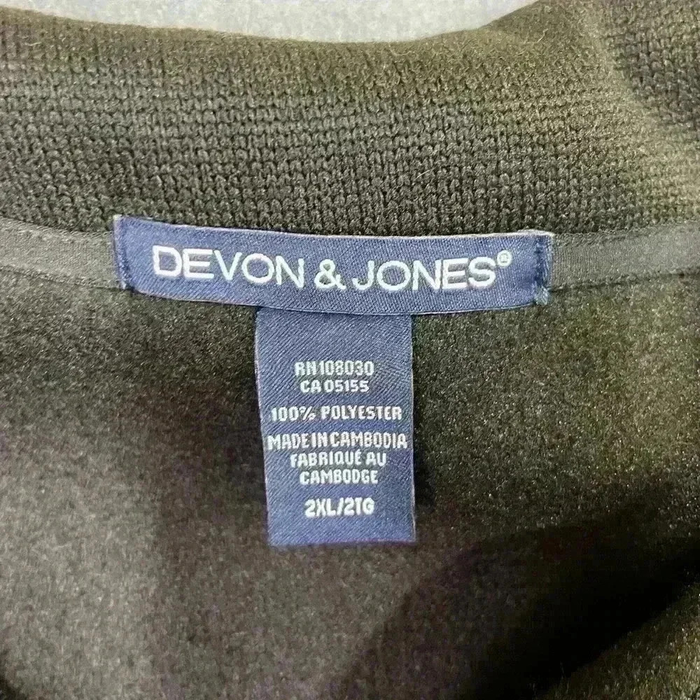 Devin & Jones Black Jacket Men’s 2XL zipper Stretch medium weight Comy NWT fall - Picture 2 of 5